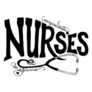 Nurses Typography with Stethoscope Sticker
