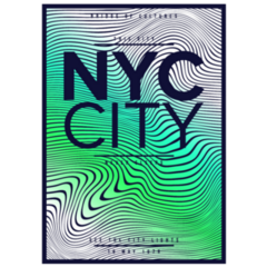 Nyc / New York District / Illustration Sticker