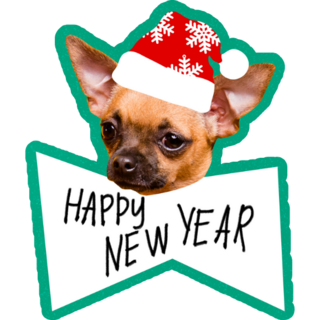 NYE Chihuahua Sticker