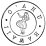 O‘ahu, Hawaii, Usa Stamp Postal Hula Girl Sticker