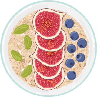Oat Flakes With Fruit Bowl Sticker