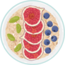 Oat Flakes With Fruit Bowl Sticker