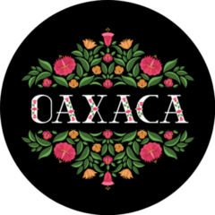Oaxaca, Mexico Illustration Floral Lettering Sticker