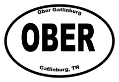 Ober Gatlinburg Oval Sticker