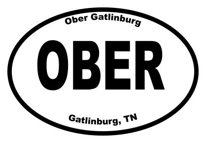Ober Gatlinburg Oval Sticker
