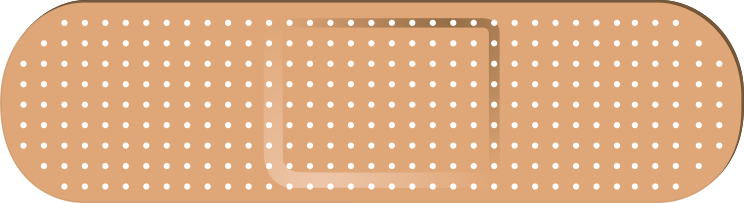 Oblong Band Aid Sticker