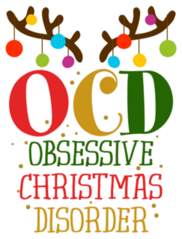 Ocd Obsessive Christmas Disorder Sticker