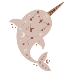 Ocean Animal Boho Narwhal Sticker