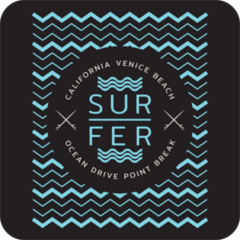 Ocean Drive Surfer Sticker