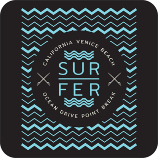 Ocean Drive Surfer Sticker