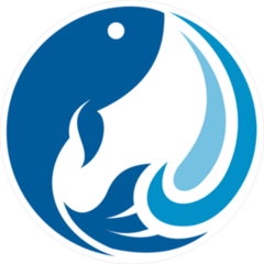 Ocean Fish Circle Sticker
