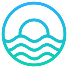 Ocean Sun Wave Sticker