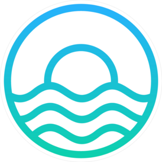 Ocean Sun Wave Sticker