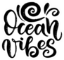 Ocean Vibes Surf Lettering Stickers
