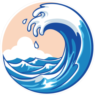 Ocean Wave and Sky Sticker