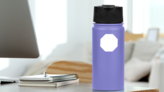 Octagon Shape Sticker on a Water Bottle (New) example