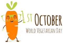 October 1st World Vegetarian Day Sticker