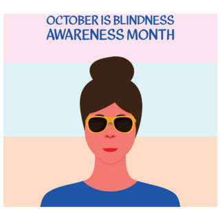 October Blindness Awareness Month Illustration Sticker