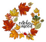 October Mood Wreath Of Autumn Leaves Sticker
