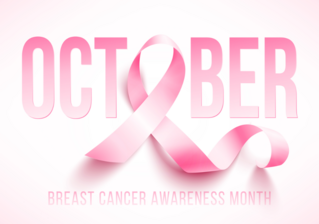 October Pink Ribbon Breast Cancer Awareness Sticker