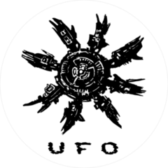 Octopus Alien Spaceship Sticker