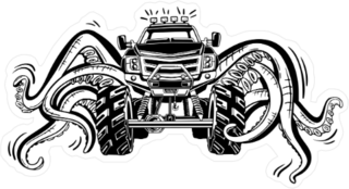Octopus Monster Truck Sticker
