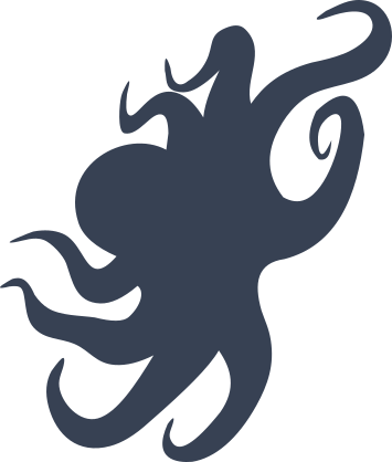 Octopus Sillhouette Sticker