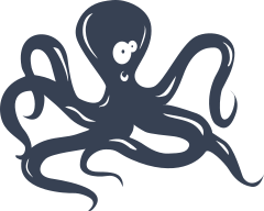 Octopus With Silly Face Sticker