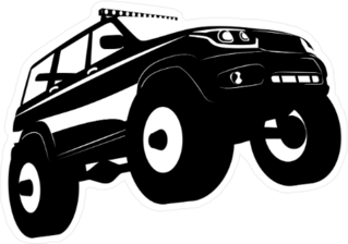Off Road Car Silhouette Sticker