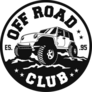 Off Road Club Black and White Circle Sticker