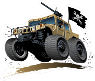 Off Road Pirate Jeep Tank Sticker