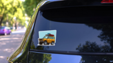 Off Road Travel Adventure Vehicle Sticker on a Rear Car Window (New) example