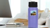 Off Road Travel Adventure Vehicle Sticker on a Water Bottle (New) example