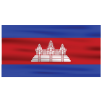 Official Cambodia Flag Sticker