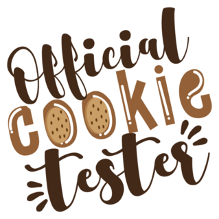 Official Cookie Tester- Funny Holiday Calligraphy With Cookies Sticker