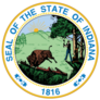 Official Current Great Seal Of Indiana, Usa Sticker