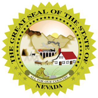 Official Current Great Seal Of Nevada, Usa Sticker