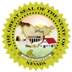 Official Current Great Seal Of Nevada, Usa Sticker