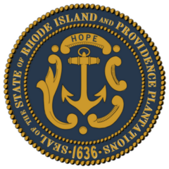 Official Current Great Seal Of Rhode Island, Usa Sticker