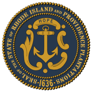 Official Current Great Seal Of Rhode Island, Usa Sticker
