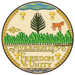 Official Current Great Seal Of The Federal State Of Vermont Sticker
