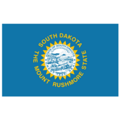 Official Flag Of The Federal State Of South Dakota Sticker
