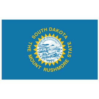 Official Flag Of The Federal State Of South Dakota Sticker