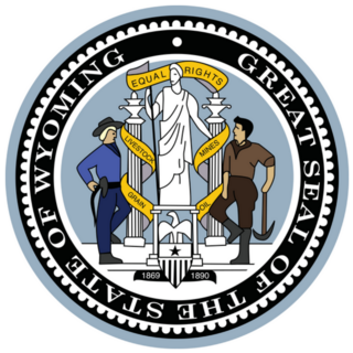 Official Great Seal Of Wyoming, Usa Sticker