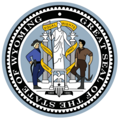 Official Great Seal Of Wyoming, Usa Sticker