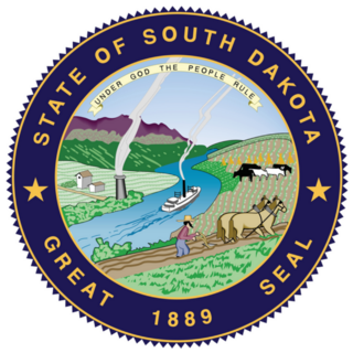 Official Seal Of South Dakota, Usa Sticker