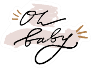 Oh Baby Bohemian Design Sticker