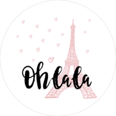 Oh La La Eifel Tower Sticker