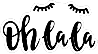 Oh La La Eyelash Sticker
