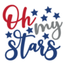 Oh My Stars Independence Day Lettering Sticker